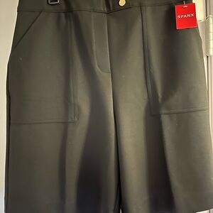 SPANX Black Cargo Shorts with Tailored Fit